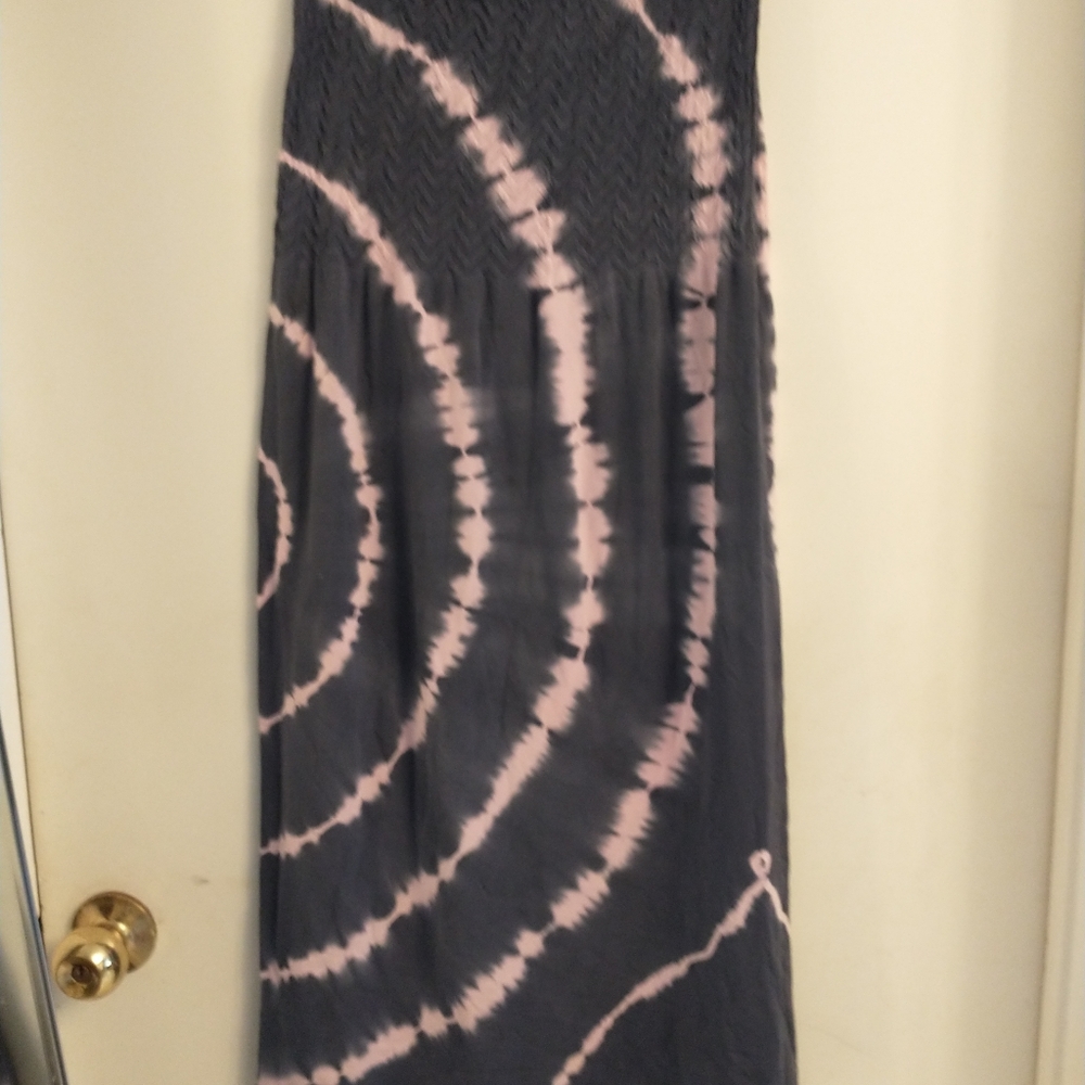 🌺Tie dye long strapless dress